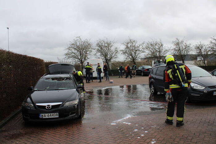 Poolse auto loopt flinke schade op bij brand