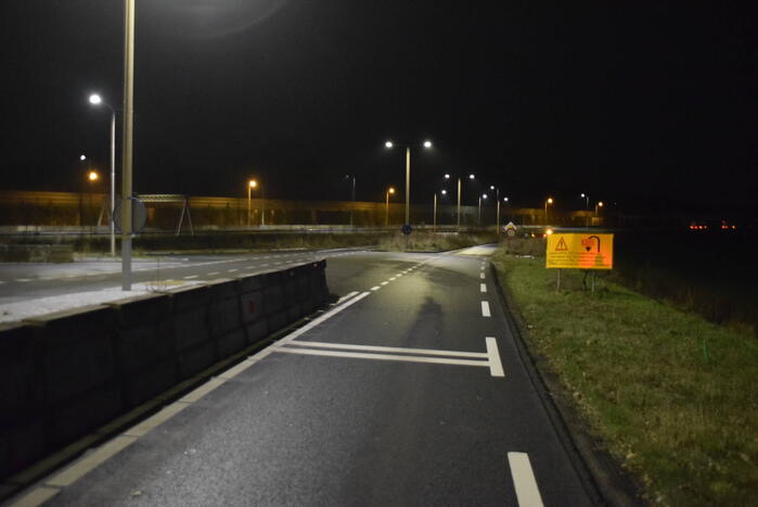 Auto belandt in weiland door navigatie