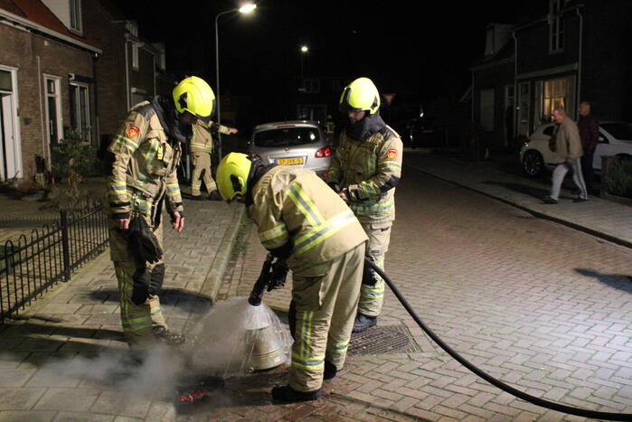 Vonkenregen bij schoorsteenbrand