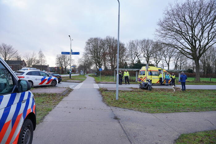 Scooterrijder gewond bij botsing met auto