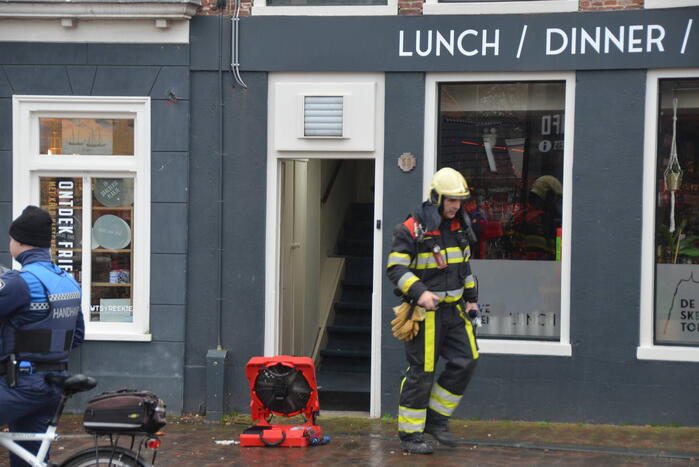 Brand in keuken van bovenwoning