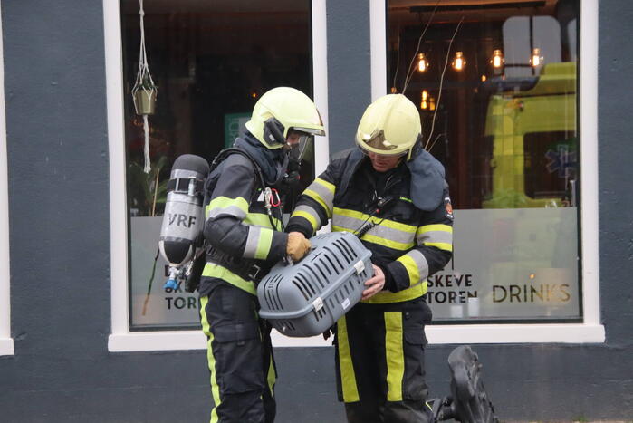 Brand in keuken van bovenwoning