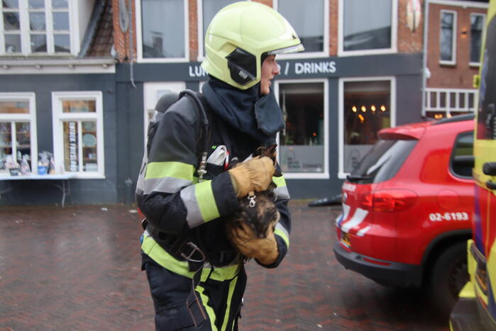 Brand in keuken van bovenwoning