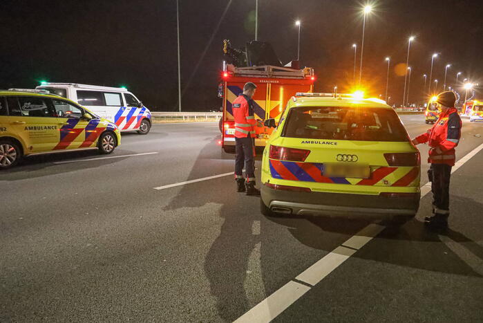 Persoon overleden bij aanrijding op snelweg