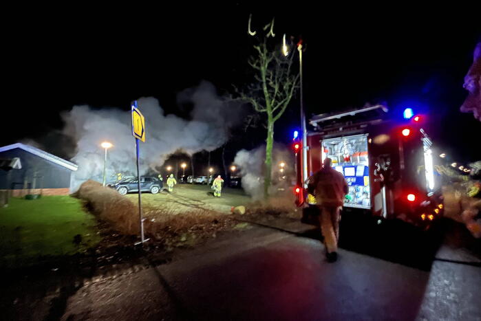 Veel rookontwikkeling bij autobrand
