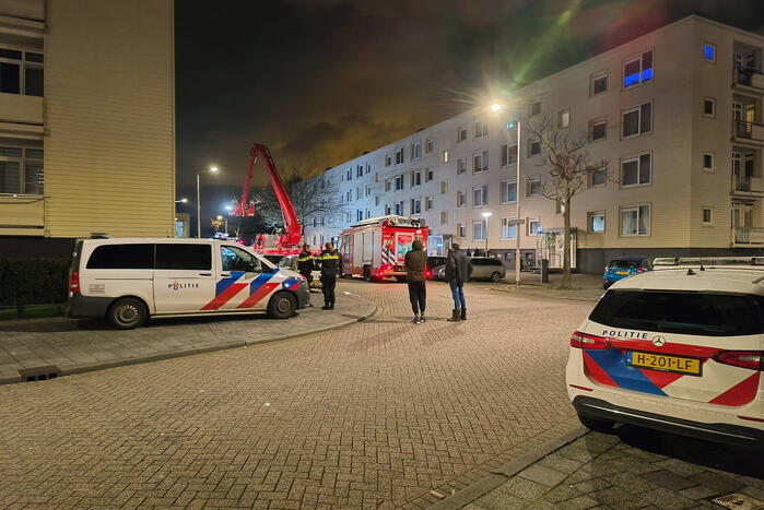 Brand op vierde verdieping van flatgebouw
