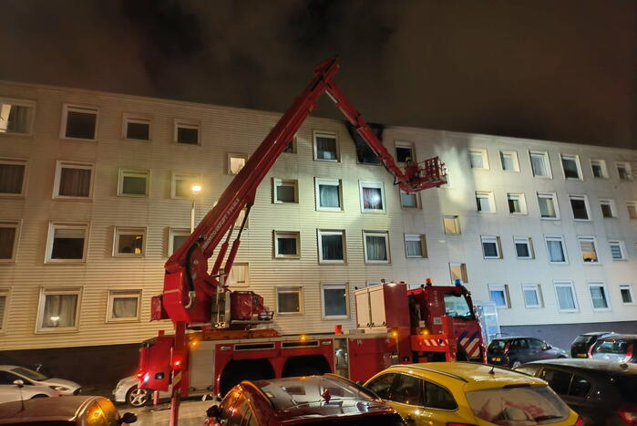 Brand op vierde verdieping van flatgebouw