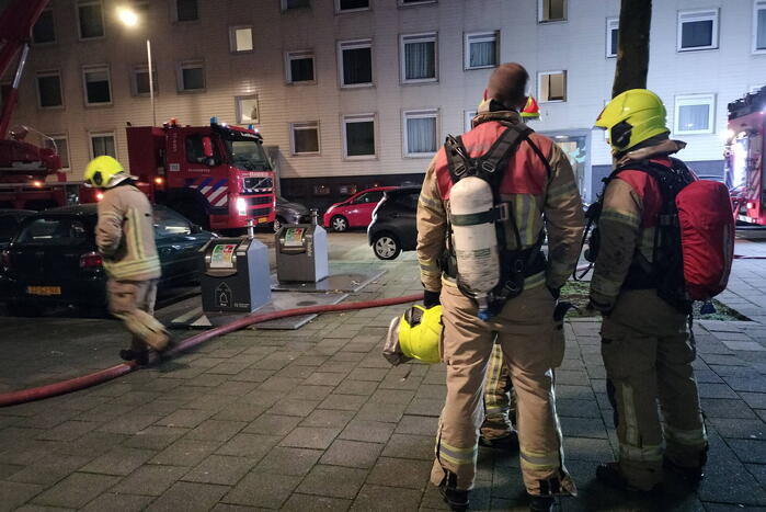 Brand op vierde verdieping van flatgebouw