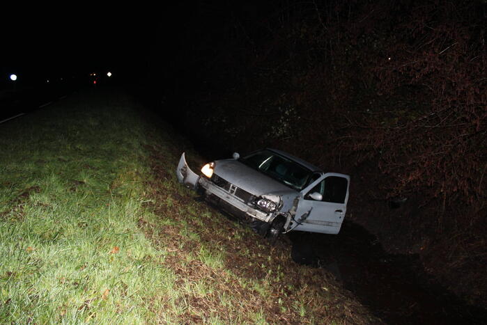 Veel schade bij eenzijdig verkeersongeval