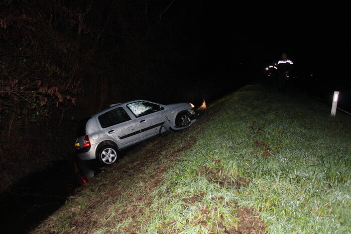 Veel schade bij eenzijdig verkeersongeval