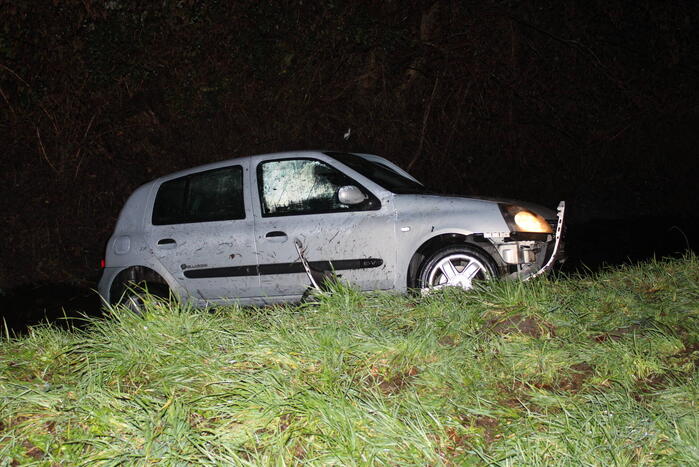 Veel schade bij eenzijdig verkeersongeval