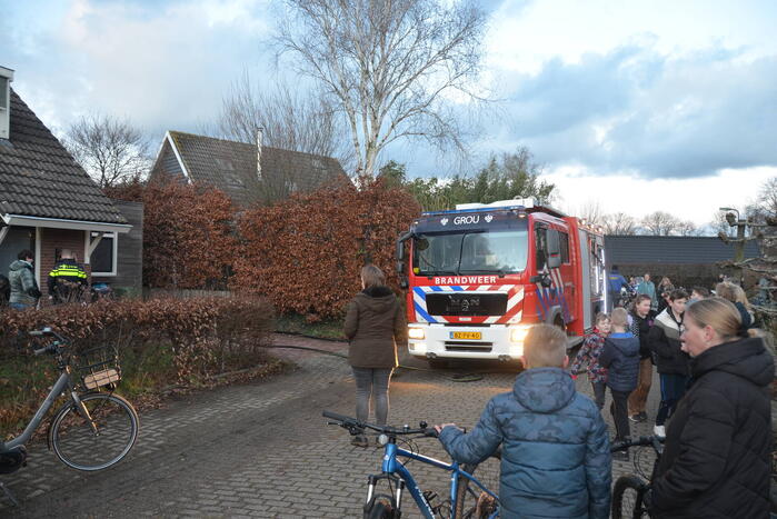 Flinke rookontwikkeling bij brand in bijgebouw