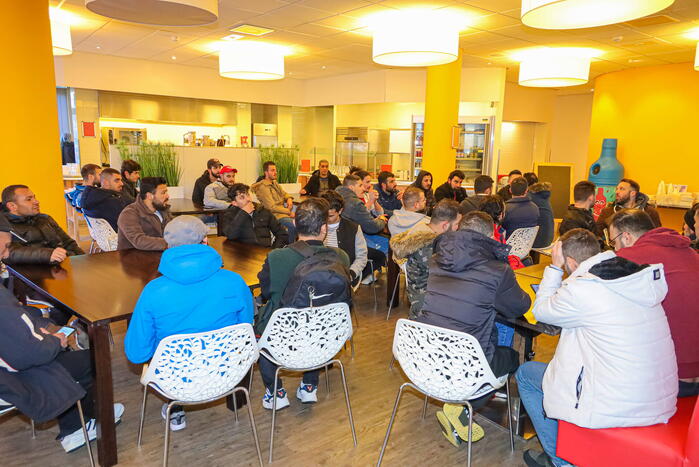 Asielzoekers demonstreren Voor betere omstandigheden