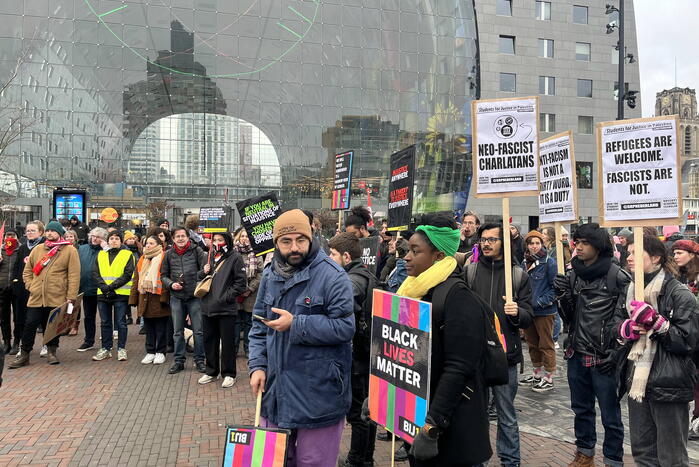 Demonstratie tegen racisme en fascisme