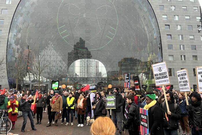 Demonstratie tegen racisme en fascisme