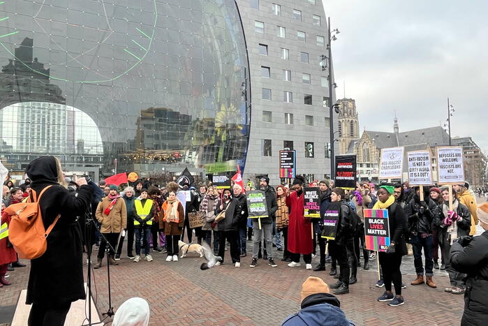 Demonstratie tegen racisme en fascisme