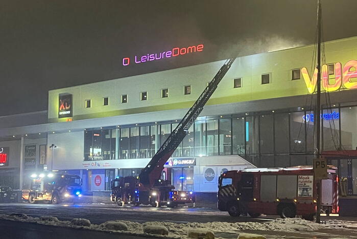 Veel rookontwikkeling bij brand in bowlingcentrum