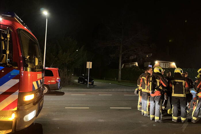 Brand in woning met rietendak