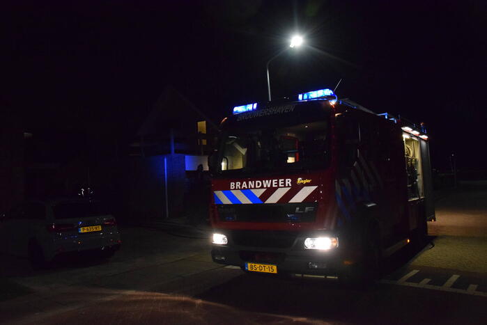 Hevige brand in tuin