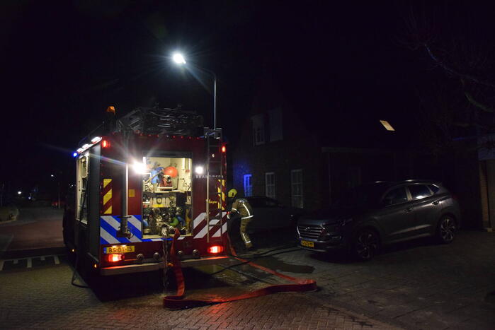 Hevige brand in tuin