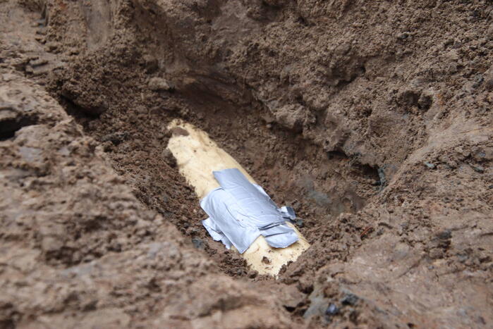 Gasleiding geraakt bij werkzaamheden