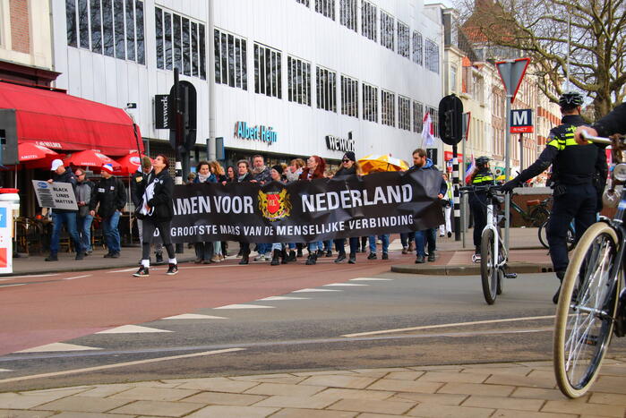 Demonstratie Amsterdam tegen beleid overheid