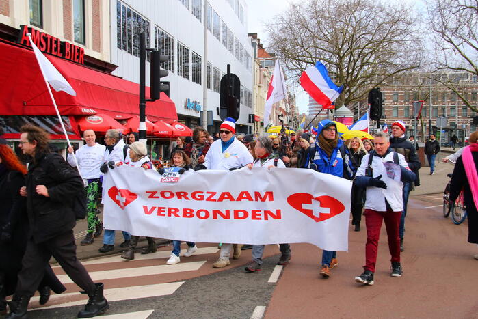 Demonstratie Amsterdam tegen beleid overheid