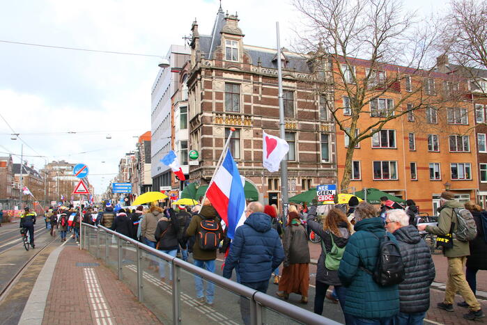 Demonstratie Amsterdam tegen beleid overheid