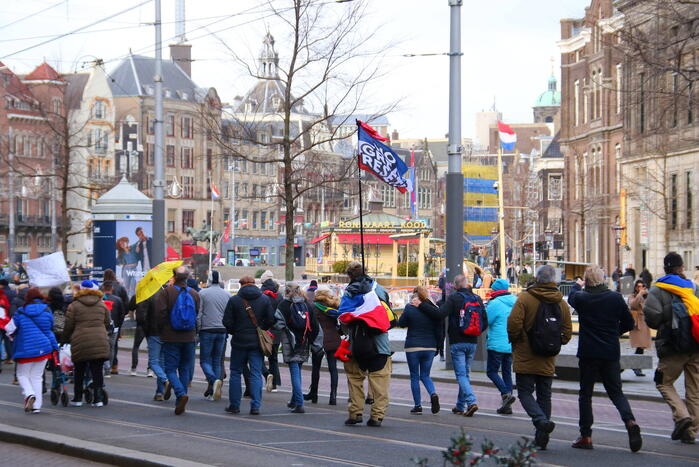 Demonstratie Amsterdam tegen beleid overheid