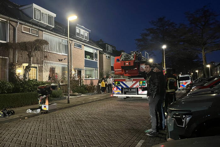 Schoorsteenbrand zorgt voor flinke rookontwikkeling