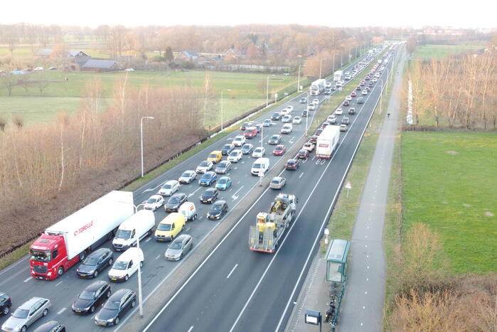 Enorme verkeerschaos vanwege ongeval