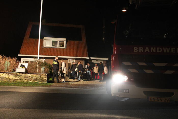 Brand in schoorsteen woning