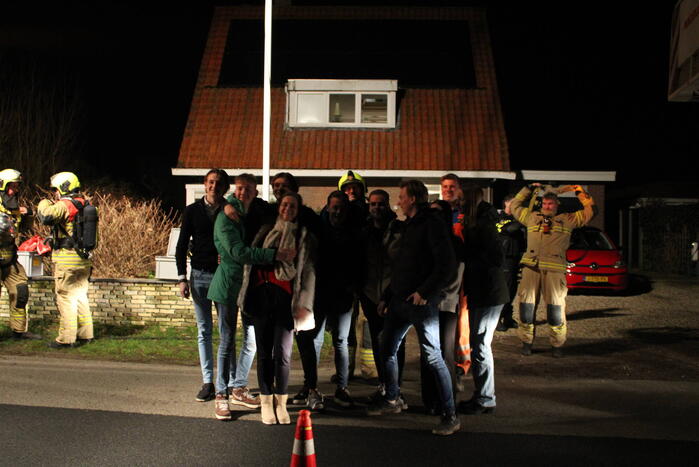 Brand in schoorsteen woning