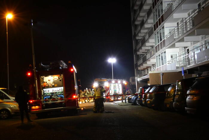 Rook in flat wegens afvalbrand
