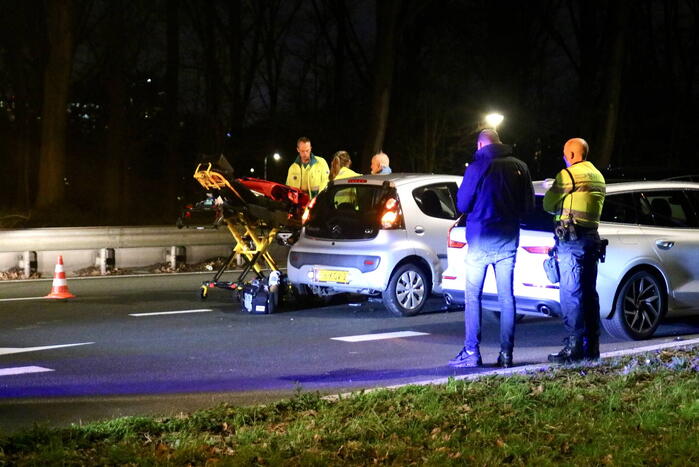 Vier voertuigen betrokken bij kop-staart aanrijding