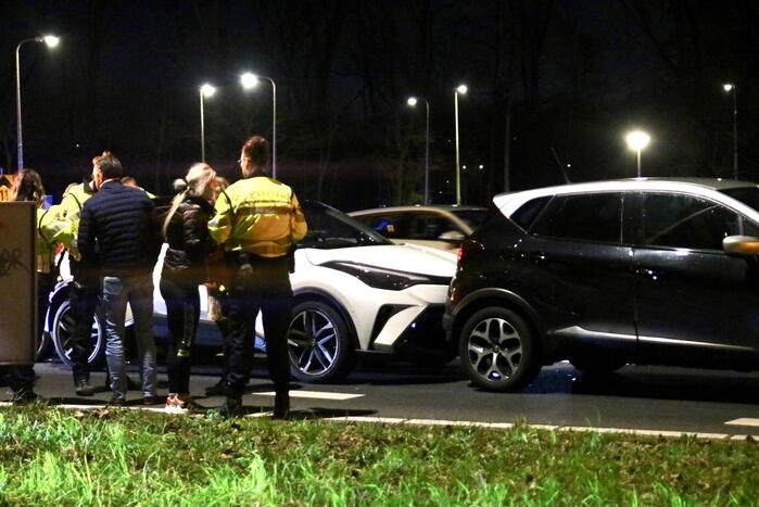 Vier voertuigen betrokken bij kop-staart aanrijding
