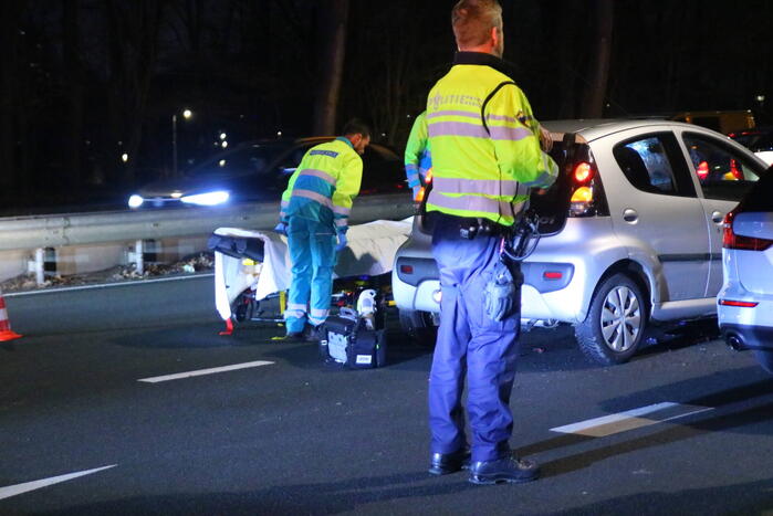 Vier voertuigen betrokken bij kop-staart aanrijding