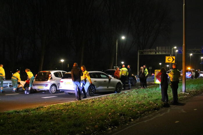 Vier voertuigen betrokken bij kop-staart aanrijding