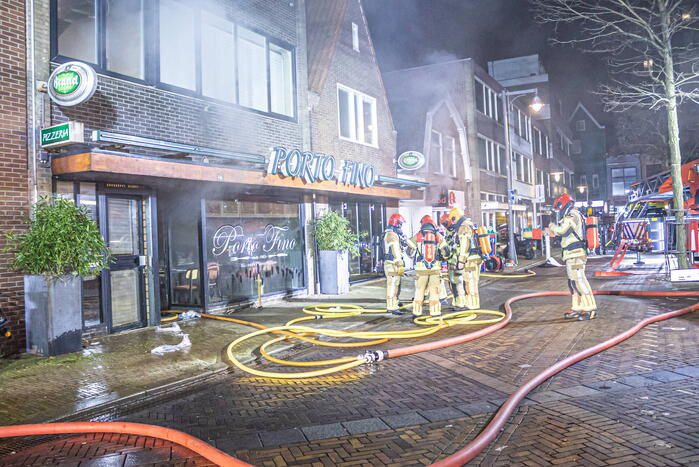 Grote brand bij pizzeria Porto Fino