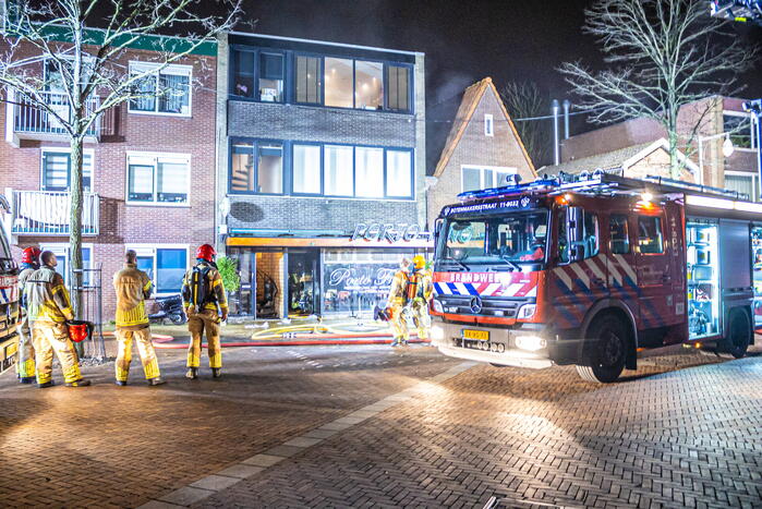 Grote brand bij pizzeria Porto Fino