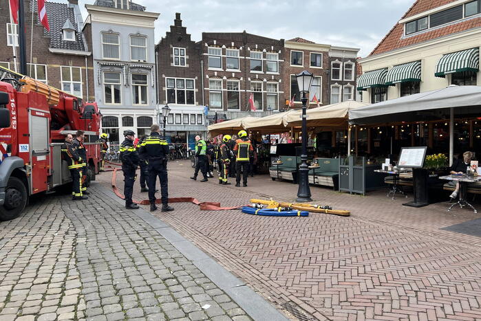 Brand in meterkast van restaurant