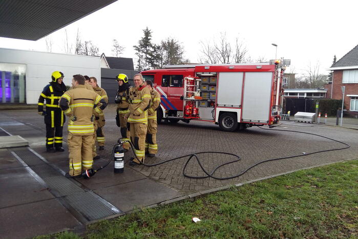 Brandstoflekkage bij tankstation