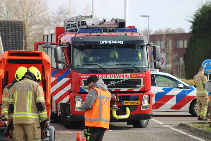 Gasleiding geraakt bij graafwerkzaamheden