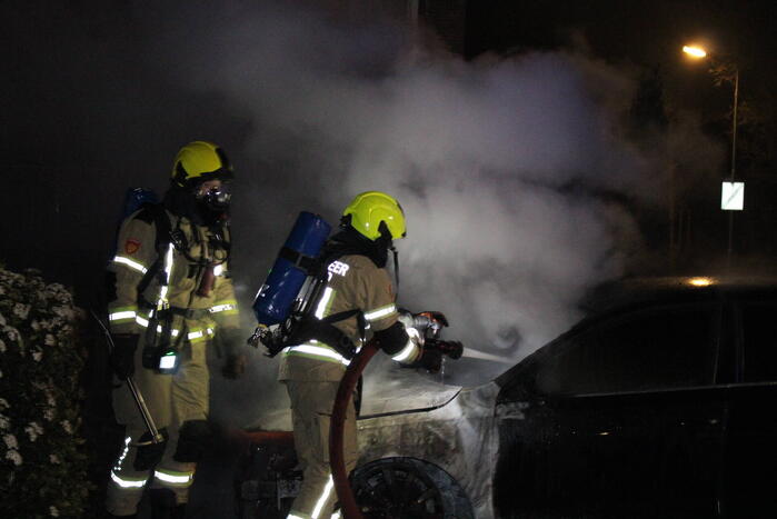 Auto flink beschadigd door brand