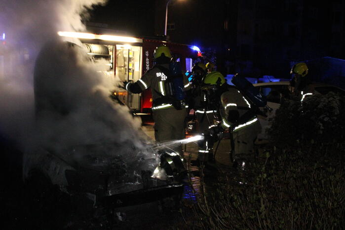Auto flink beschadigd door brand