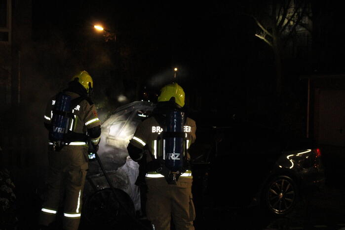 Auto flink beschadigd door brand