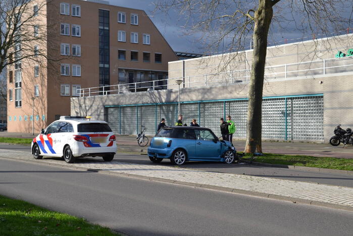 Automobilist eindigt tegen boom