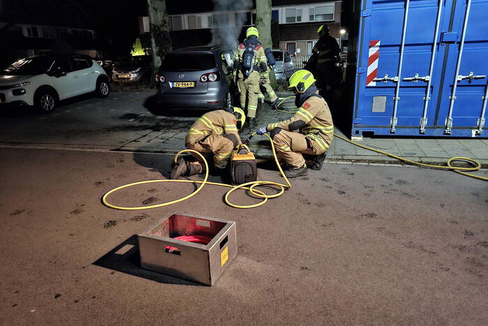 Auto verwoest door brand