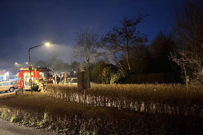 Schuur verwoest door uitslaande brand