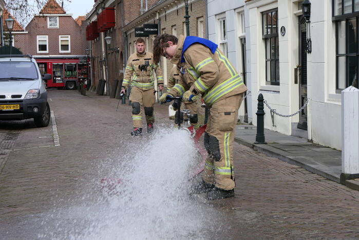 Riool gespoeld vanwege gaslekkage